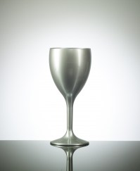 Sale Premium 9oz Silver Polycarbonate Plastic Wine Glasses